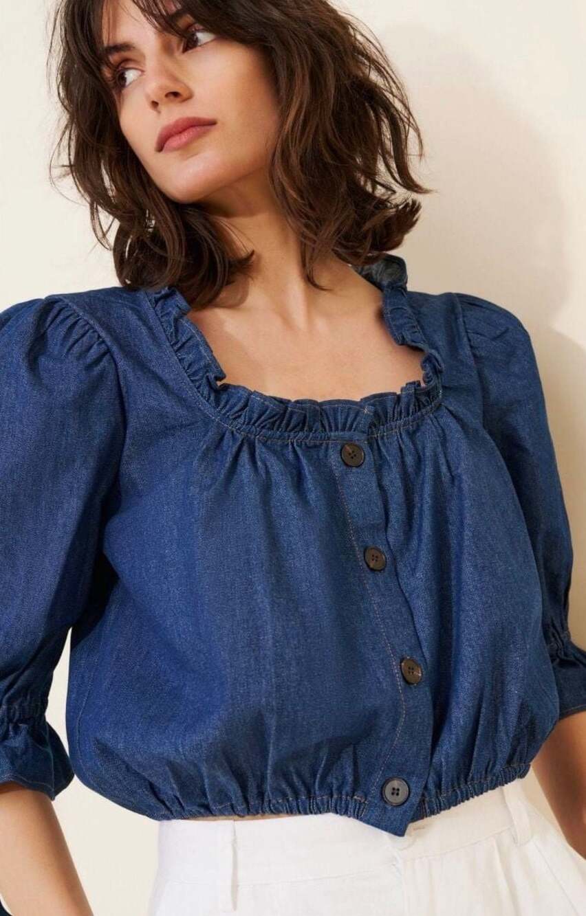 Toit Volant Alex Denim Top Size XL